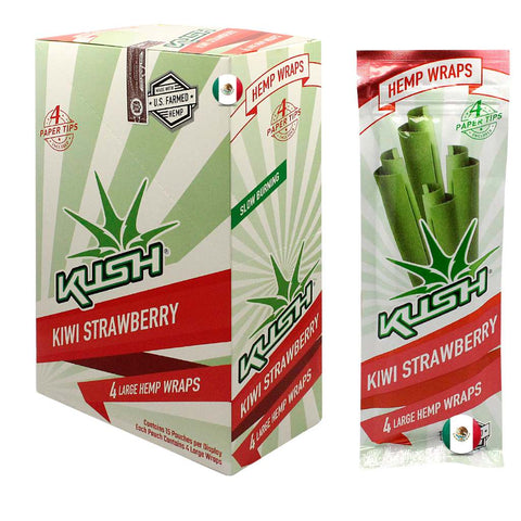 Kush Hemp Wraps 4x + Filtros Kiwi Strawberry